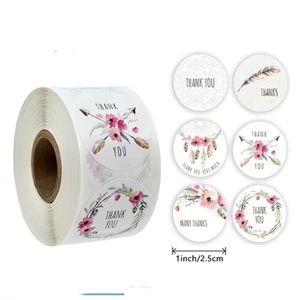 500 Round Thank You Stickers